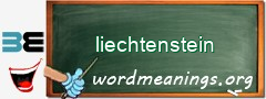 WordMeaning blackboard for liechtenstein